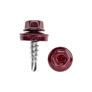 Саморез кровельный Kranz 4,8х19, окрашенный RAL 3005, короб (250 шт/уп)