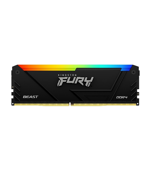 Оперативная память Kingston Fury Renegade, DDR4, 32GB (2x16GB), 3200MHz, CL16, DIMM, с радиатором, RGB, серебристый/черный