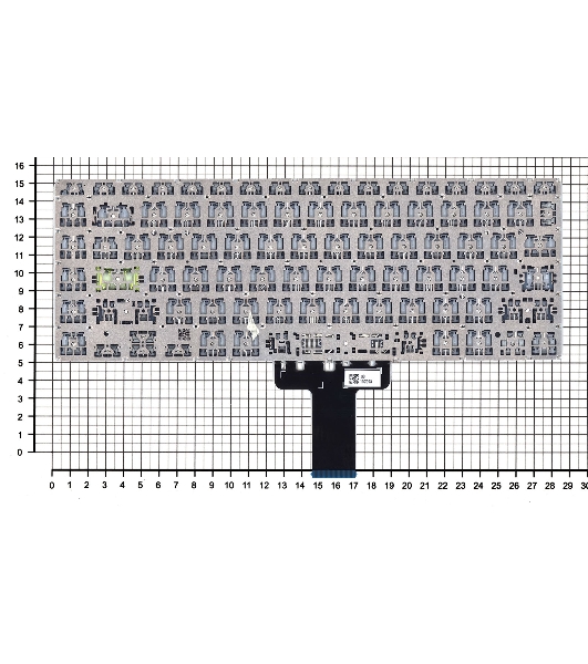 Клавиатура для ноутбука Asus K413JA серебристая с подсветкой