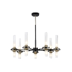 Люстра Ambrella light LH55353/14 BK/CGD/CL черный/золото/прозрачный G9/14 max 30W D750*690, фото7