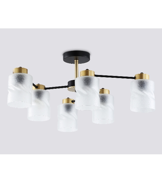 Светильник Ambrella light TR303325/6 BK/GD черный/золото E27/6 max 60W D680*270