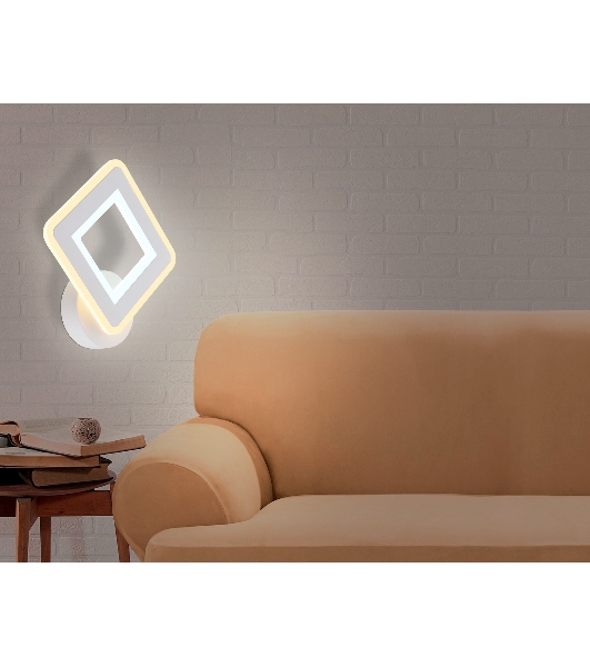 Настенный светодиодный светильник FA871 WH белый 11W 220*250*50