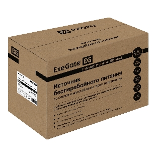 Источник бесперебойного питания ExeGate EX292613RUS SpecialPro UNB-2200.LED.AVR.2SH.RJ.USB 2200VA/1300W,LED, AVR,2*Schuko, RJ45/11, USB, металлический корпус, черный