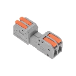 Клемма Rexant СМК 222-422R проходная разъемная 2 полюса серый 0,2-2,5/4 мм² (50 шт/уп), фото5