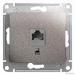 Механизм розетки комп. 1-м Glossa RJ45 кат.5е платина SchE GSL001281K, фото 1
