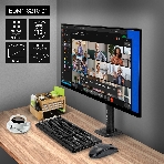 Настольное крепление ExeGate EDM1-3210-01 (кронштейн для одного монитора 15'-32', VESA 75x75, 100x100, макс. нагрузка 10 кг, наклон -45°/+45°, поворот -45°/+45°, вращение 360°, 2 способа крепления: сквозное и струбцина, черный), фото12