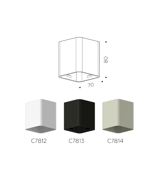 Корпус светильника C7813 SBK черный песок 70*70*H80mm MR16 GU5.3