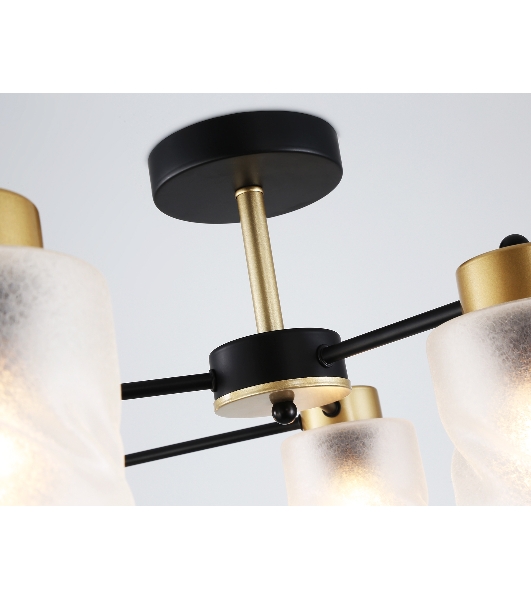 Светильник Ambrella light TR303325/6 BK/GD черный/золото E27/6 max 60W D680*270