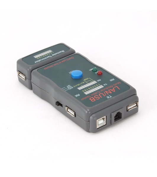 Тестер LAN Cablexpert NCT-2, 100/1000 Base-TX, для UTP, STP, RJ-11, USB-кабеля