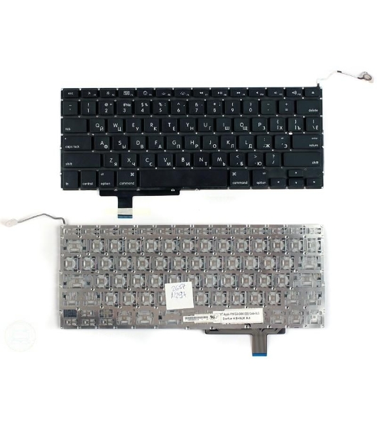 Клавиатура для ноутбука Macbook A1297 черная, плоский Enter
