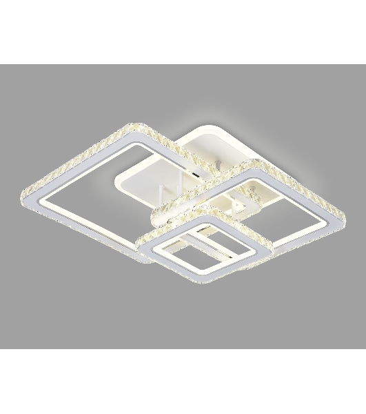Управляемый светодиодный светильник Ambrella light FA1732/3 WH/CH белый/хром 145W 3000K/4200K/6400K 670*510*150 (ПДУ РАДИО 2.4G)