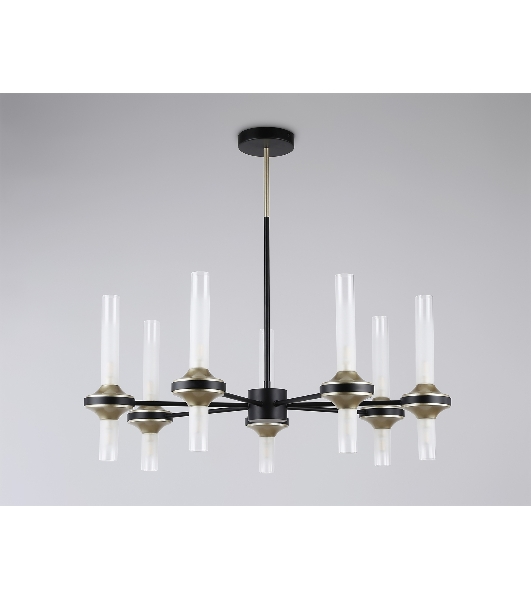 Люстра Ambrella light LH55353/14 BK/CGD/CL черный/золото/прозрачный G9/14 max 30W D750*690