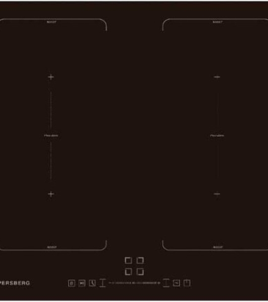 Варочная панель Kuppersberg ECS 624 электрическая, High-Tech, 60 см, пауза, таймер, блокировка панели управления, автоматическое отключение, 9 уровней мощности, прямые края, индикация остаточного тепла, сенсорное управление, черный
