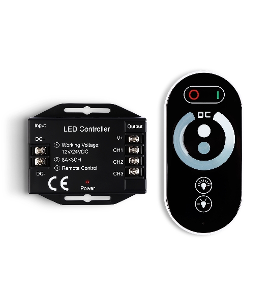 Контроллер диммер GS11101 24A 12V 288W/ 24V 576W (ПДУ Радио 2.4G AAA)