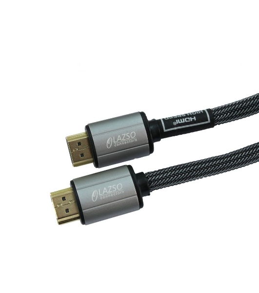 Кабель видео LAZSO WH-111-B HDMI (m)/HDMI (m) 1м. позолоченные контакты черный