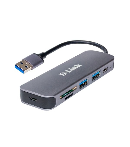 USB-концентратор D-Link DUB-1325/A1A, USB 3.0, USB 3.0/USB Type-C, SD/microSD, адаптер/USB