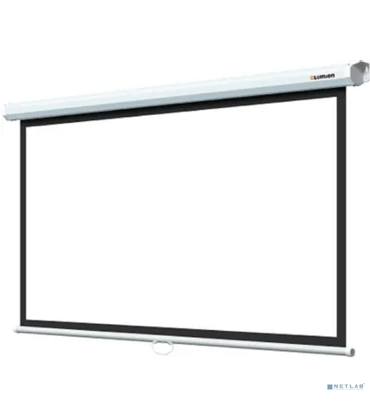 Настенный экран Lumien LEP-100127 Eco Picture 157х227см (рабочая область 124х221 см) (100') Matte White верх.кайма 30 см, восьмигранный корпус, возможность потолочн./настенного крепления, 16:9, цвет корпуса белый (треугольная упаковка)