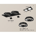 Комплект встраиваемого светильника Ambrella light XC7636061 SBK/PSL черный песок/серебро полированное MR16 GU5.3 (C7636, N7023), фото 1