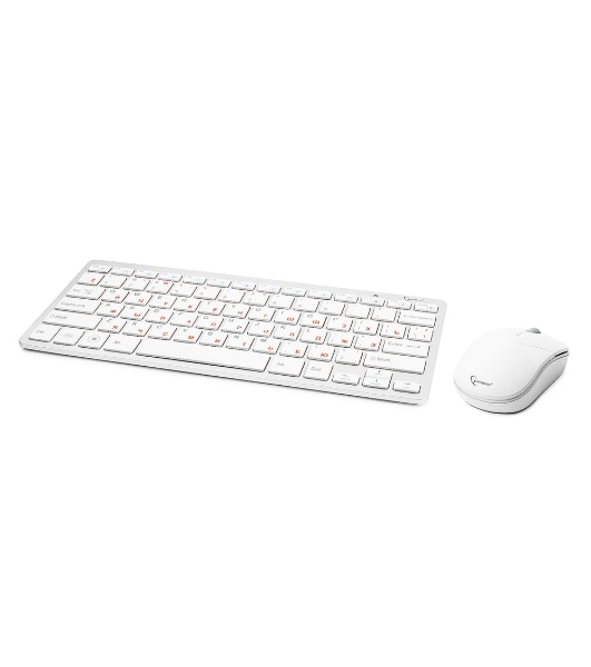 Комплект клавиатура+мышь Gembird KBS-7001-RU беспроводной, USB, 1600 DPI, белый