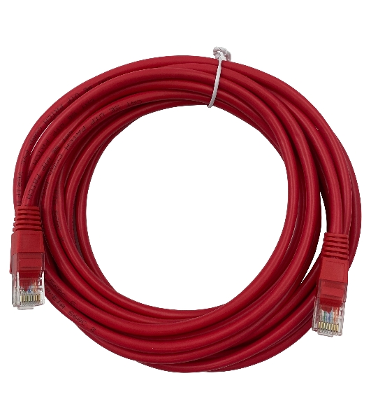 Патч-корд Buro UTP 4 пары cat.5e CCA molded 5м красный RJ-45 (m)-RJ-45 (m)
