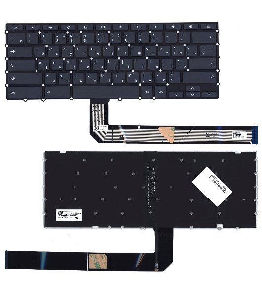 Клавиатура для ноутбука Lenovo Yoga Chromebook C630, черная с подсветкой