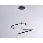 Светильник Ambrella light FL66293 BK черный 39W 3000K-6400K D500*1000 (ПДУ ИК), фото 1