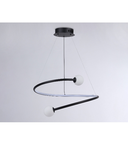 Светильник Ambrella light FL66293 BK черный 39W 3000K-6400K D500*1000 (ПДУ ИК)