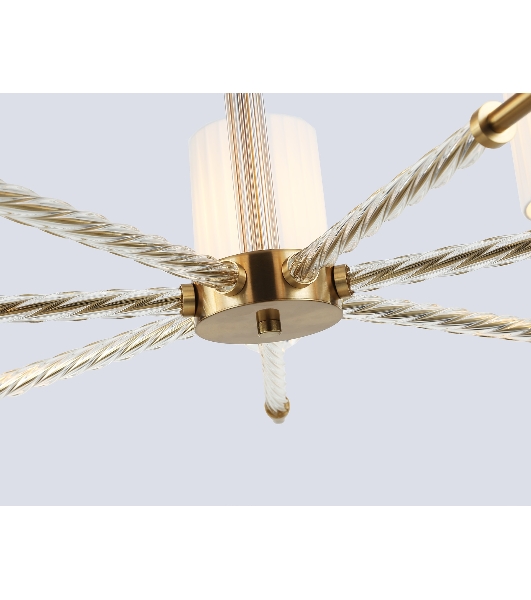 Люстра Ambrella light LH71503/7 BS/FR латунь/белый матовый E14*7 max 40W D840*640