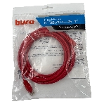 Патч-корд Buro UTP 4 пары cat.5e CCA molded 5м красный RJ-45 (m)-RJ-45 (m), фото 1