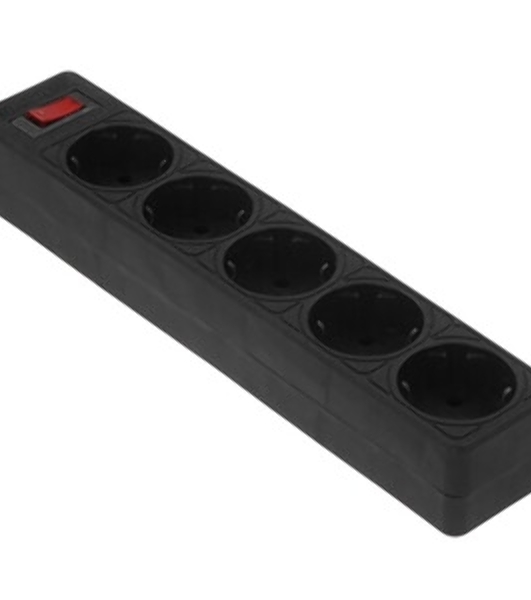 Сетевой фильтрSmartbuy SBSP-18U-K с USB, 10А, 2 200 Вт, 5 розеток, длина 1,8 м, черный (SBSP-18U-K)/45