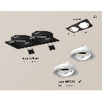 Комплект встраиваемого поворотного светильника Ambrella light XC7636080 SBK/SWH черный песок/белый песок MR16 GU5.3 (C7636, N7001), фото 1