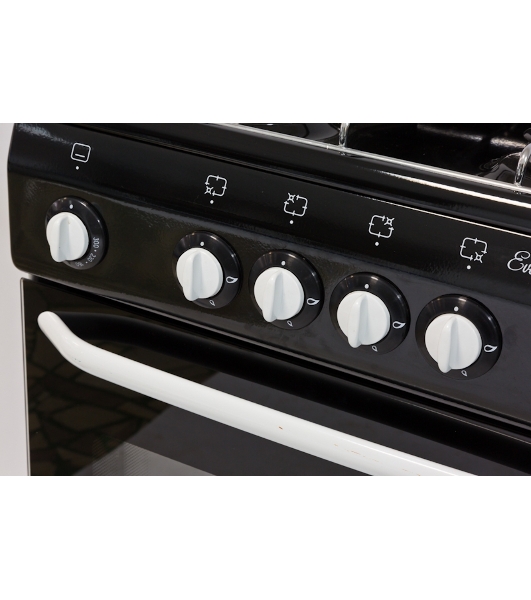 Плита газовая De Luxe 5040.36Г (КР) черный, конфорок 4 шт, духовка 43 л, 50 см x 85 см x 50 см