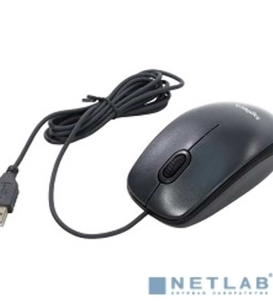 Мышь проводная Logitech M100/100R DARK/GREY (темно-серая/черная), 1000 dpi, USB, кнопки - 3