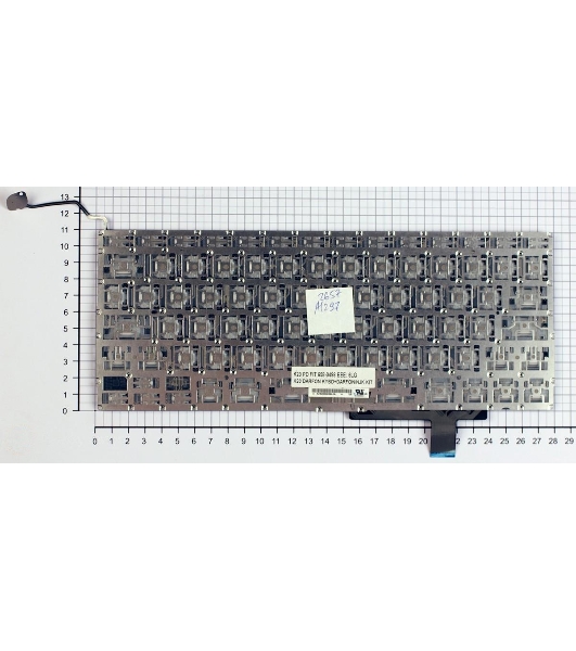 Клавиатура для ноутбука Macbook A1297 черная, плоский Enter