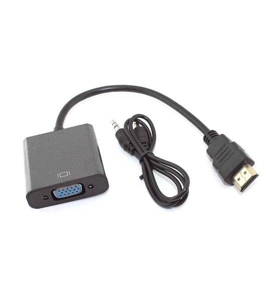 Переходник с кабелем HDMI на VGA плюс аудио