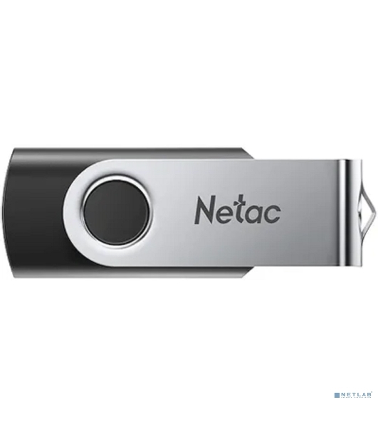 Флешка USB Netac U505 (NT03U505N-008G-20BK), 8Gb, USB 2.0, R/W 70/30, черный/серебристый
