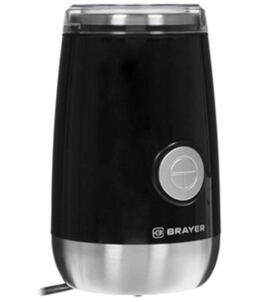 Кофемолка BRAYER BR1183, Емкость 50 г.,Мощн. 150 Вт, Пластиковый корпус, Чаша из нерж.стали