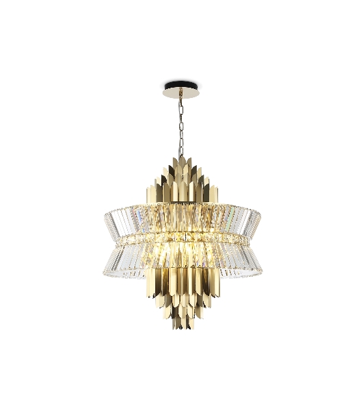 Люстра Ambrella light LH41023/18 BS/CL латунь/прозрачный E14*18 max 40W D700*750
