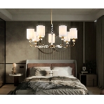 Люстра Ambrella light LH71503/7 BS/FR латунь/белый матовый E14*7 max 40W D840*640, фото 1