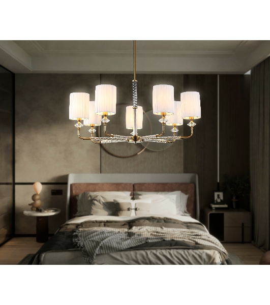 Люстра Ambrella light LH71503/7 BS/FR латунь/белый матовый E14*7 max 40W D840*640