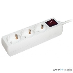 Удлинитель IEK WYP10-16-03-03-ZK-N 3х3 м с заземл. 16А IP20 У03К с выкл. ПВС 3х1, фото2