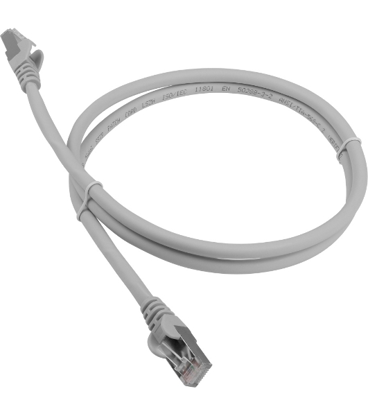 Патч-корд LANMASTER LSZH FTP cat.6a, 1.5 м, серый