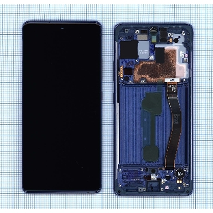 Дисплей для Samsung Galaxy S10 Lite SM-G770F/DS синий с рамкой