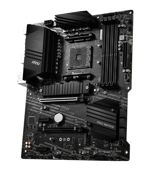 Материнская плата MSI B550-A PRO, AM4, AMD B550, 4xDDR4, 6xSATA, 2xM.2, 1xPCI-E 4.0 x16, 1xPCI-E 3.0 x16, 2xPCI-E x1, 1xHDMI, 1xDP, 1x 1Gb LAN, 4xUSB-A 2.0, 2xUSB-A 3.2 Gen 1, 1xUSB-A 3.2 Gen 2, 1xUSB-C 3.2 Gen 2, 6x3.5 мм, 7.1, ATX