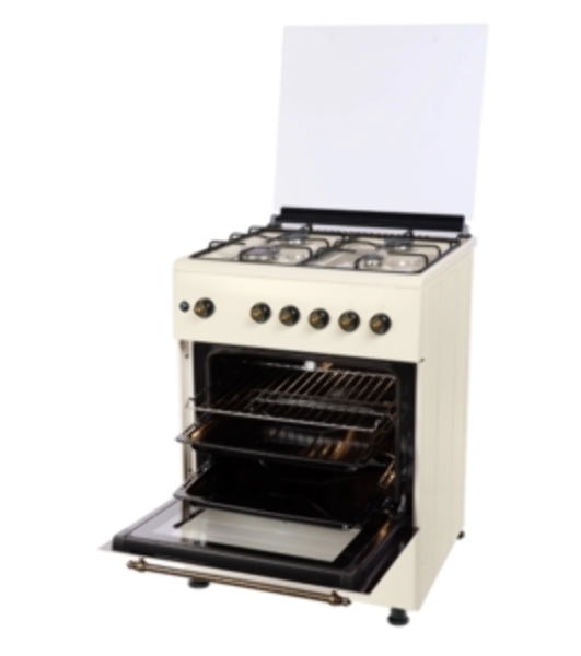 Плита газовая Nordfrost GG 6061 Y бежевый, конфорок 4 шт, духовка 63 л, 60 см x 89 см x 60 см
