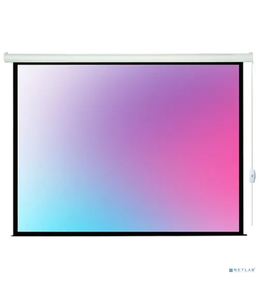 Экран с электроприводом Lumien LEC-100118 Eco Control 137x192 см (раб. область 104х186 см) (84') Matte White, верх.кайма 30 см, черная кайма по периметру 16:9