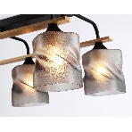 Светильник Ambrella light TR3033250/6 BK/WD черный/дерево E27/6 max 60W 580*340*245, фото5