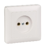 Розетка WESSEN RS10-132-BХИТ белый 1-я б/з 10А скрытый монтаж, фото 1