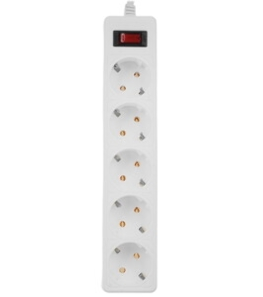Сетевой фильтр Smartbuy SBSP-18-W Smartbuy One, 10А, 2 200 Вт, 5 розеток, длина 1,8 м, белый (SBSP-18-W)/45