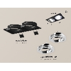 Комплект встраиваемого поворотного светильника Ambrella light XC7636082 SBK/PSL черный песок/серебро полированное MR16 GU5.3 (C7636, N7003), фото 1